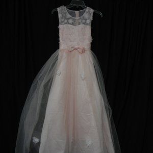 Girls Sleeveless 3D embroidery flower dress